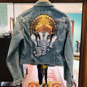 Vintage Ganesha Jean Jacket